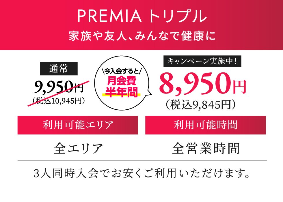 PREMIA トリプル 月契約10,385円（税込）